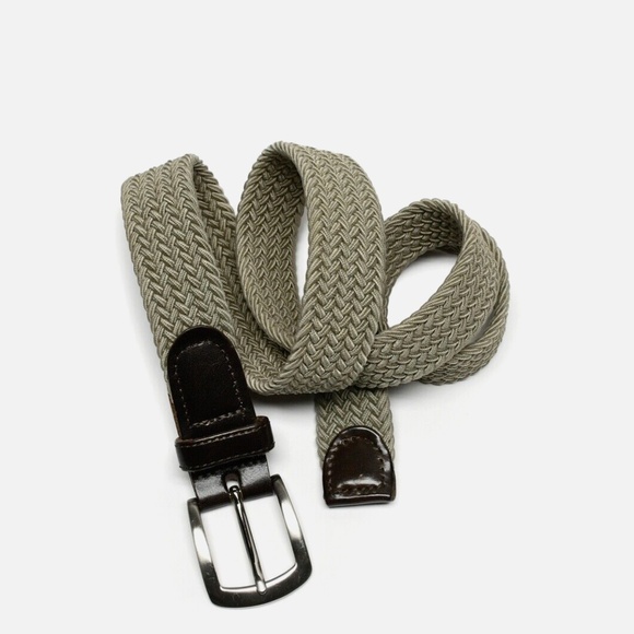 TILLEY ENDURABLES Braided Khaki Stretch Belt Size 36/90 - Picture 1 of 6